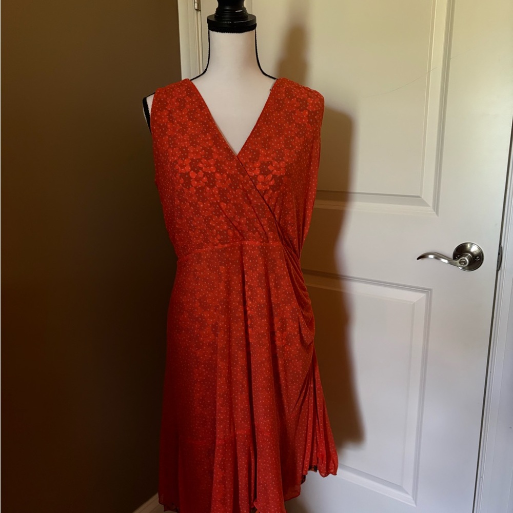 Flip Dress CAbi Asymmetrical Two Sided Orange Dress
